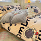 Yalu Milk Fleece quatre pièces Set hiver épaissis de toison épaissis en toison double face en tobe de lit en flanc de lit en flancon