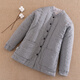 Muqi pure cotton handmade cotton jacket for men in winter, thickened and warm inner cotton jacket for dad, grandpa, middle-aged and elderly people, gray 3XL (recommended 166-180cm/125-140Jin Jin is equal to 0.5kg)