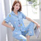 Pretty (Qiaoliya) Pyjamas für Frauen im Sommer im Sommer Pure Cotton Kurzärmelhosen im Sommer All-Cotton Dünntemperament Mutter Heimkleidungsset können außerhalb von 655 xxxl getragen werden, geeignet für 150-170jin [Jin entspricht 0,5 kg]