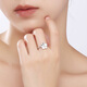 Yuan Shengfu's new PT950 fashionable flower imitation diamond platinum ring, versatile platinum ring for women, 4.19 grams