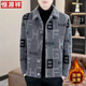 Hengyuanxiang automne et hiver manteau en laine épaissi et manteau de laine veste en coton courte pour hommes de la veste de vison or de velours chinois noir