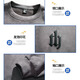 Dingfengbaoluo sweatshirt men's spring round neck suede long-sleeved top loose American trendy brand DFL05 dark gray L