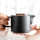 Sishe Tea Garden coarse pottery small teapot single pot tea water separation Kungfu tea set side handle pot home office teapot S Taoyun coarse pottery teapot hand-held teapot