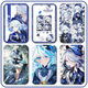 Hishi Genshin Impact Water God Funinga Card Set Student Campus -Karten und mittlere Karten Schulkarten und Zertifikatsets mit Lanyards Funinga Z15283 [Kartensätze + weiß geflochtener Schlüsselbund]