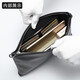 Aoyi men's handbag sheepskin handbag business genuine leather clutch envelope bag casual large capacity soft bag wallet black model large size [length 30 width 20.5 thickness 3.5 cm]
