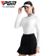 Ropa de golf PGM para mujeres, camiseta de manga larga, cuello acanalado, tela elástica, molienda y figura cálida y adelgazante YF698-White [Top] M