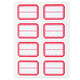 Guangbo 80 pièces 23 * 33 mm / cadre rouge