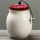 SUSHICERAMICS tea jar fat white simple sealed jar ceramic storage jar tea set accessories