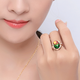 OUCERNY ammolite ring 18k rose gold set with diamond natural ammonite ring colorful women's ring women's model needs to be customized 5-7 days