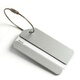 Benzheni Suitcase Aluminum Alloy Luggage Tag Metal Boarding Pass Suitcase Consignment Tag Trolley Case Identity Tag Including Handwritten Card Brushed Silver