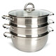 LOCK&LOCK 304 stainless steel steamer pot 28cm steamer set three layers LCM2287SW-3 3 layers 28cm