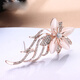 Idel's new jewelry Korean style fashion imitation cat's eye retro diamond brooch clothing decorative corsage creative pin gift colorful flower brooch XZ0062