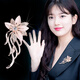 Idel's new jewelry Korean style fashion imitation cat's eye retro diamond brooch clothing decorative corsage creative pin gift colorful flower brooch XZ0062