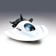 STRONG MONKEY wireless mini submarine fish tank remote control ship nuclear submarine electric aircraft carrier-Silver gray