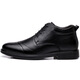 Strongman 3515 Strongman Herren -Baumwollschuhe Business Casual Lederschuhe Winter Warm Wollschuhe Herrenlederschuhe DC12609 Schwarz 38