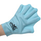 Conquête des sangles de natation adultes / enfants, du pagayage universel et des équipements d'entraînement de natation des palmiers, des gants de plongée, une patte de canard imitation, un bleu clair, un grand (modèle adulte)