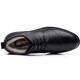 Strongman 3515 Strongman Herren -Baumwollschuhe Business Casual Lederschuhe Winter Warm Wollschuhe Herrenlederschuhe DC12609 Schwarz 38