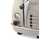 Delonghi CTO2003.VBG toaster icona retro breakfast series 2-slice home bread machine cream white
