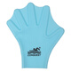 Conquête des sangles de natation adultes / enfants, du pagayage universel et des équipements d'entraînement de natation des palmiers, des gants de plongée, une patte de canard imitation, un bleu clair, un grand (modèle adulte)