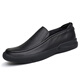SDEP Spring Top Layer Cowide Business Casual Lederschuhe Weiche Leder Weiche Sohle große Größe kleiner Größe ohne rutschfeste Kear-resistente Herrenschuhe 3891 Schwarze Stofffutter 43 (265 mm)