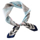 GLO-STORY silk scarf for women, fashionable and elegant small square scarf, versatile temperament decorative scarf WSJ814049 light blue