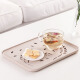 Arsto household drain tray multi-functional plastic dinner plate tea set saucer water cup tea tray drain fruit tray household dish plate rectangular storage tray 35.5x24.8cm