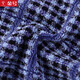 Gold size pure cotton small square towel for men, business couples, children's face towel, dark soft absorbent plaid children's face towel, sweat-proof towel 30*30CM, blue