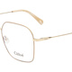 CHLOE Women's Nude Pink Frame Gold Spring Temple Optical Glasses Frame CE2135 798 59mm