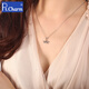 Pt.Charm platinum pendant for women PT950 platinum pendant crown necklace fashionable temperament dazzling white platinum personalized clavicle pendant spot 1.10-1.20 grams (with silver necklace)