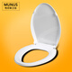 Tapa del inodoro dongpeng en espesor general W1161/1171/1181/1191/1351/1391/1401/5011 Material PP puro engrosado con caída lenta