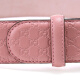 Gucci GUCCI universal pink cowhide embossed needle buckle belt 281548 BMJ1G 5806 95 size Send your boyfriend to give your girlfriend a birthday gift