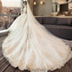 Fatiya Bride Wedding Master Vestido de novia 2024 NUEVO Color de champán Bandas de gran tamaño Tamil