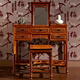 Andi mahogany furniture African rosewood (scientific name: Hedgehog rosewood) dressing table, new Chinese style classical bedroom solid wood furniture dressing table dressing table, flip top dressing table, dressing table + makeup stool (with tissue box)