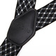 IFSONG Men's Suspenders Formal Business Suspenders Suspenders Suspenders Clip Black 3.5cm Gift Box Black Diamond Check 090G