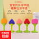 Baby Teething Stick Three-dimensional Fruit Teether Baby Silicone Chewable Newborn Teething Device Soothing Chew Toy Orange + Apple Bag Food Grade Silicone-Fruit Teether Tablets