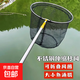 Stainless steel copy net complete set thickened telescopic rod net pocket fish net set anti-hanging fishing net fish folding net fishing gear ordinary silver rod + 40 hollow circle + 4mm nano net two sections telescopic 1.1 meters
