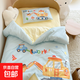 Kindergarten three-piece quilt set, pure cotton Class A quilt, kindergarten bedding, nap special back-to-school quilt, six-piece set, blue excavator, Class A maternal and infant grade, with handbag Kindergarten three-piece set 60x135 This Specification does not include a handbag