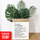 Korean style ins green plant shooting props leaves turtle leaves simulation living room creative decoration large leaf green plants flowers decoration cowhide bag three monstera + three iron leaves + one cowhide bag