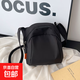 Lightweight nylon cloth chest bag 2025 popular new trendy shell bag canvas versatile casual shoulder crossbody bag for women QC-1118# black single bag