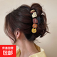 Temperament hair clip large size with large hair volume 2025 new simple hair clip women's back of the head shark clip high-end 1 pack Biscuit Man