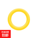 Silicone teether food grade hole ring chewing gum for babies to prevent falling off during oral period, yellow 1 pack