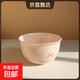 Pink and blue bow ceramic bowl home eating bowl ins high-looking underglaze color tableware dessert bowl soup bowl noodle bowl 1 bow 4.5-inch bowl