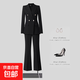 Business suit suit for women 2025 new high-end workplace interview formal wear women's suit jacket work clothes black jacket + micro-flared pants L