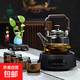 Electric ceramic stove tea making set, high temperature resistant glass pot, tea set, high temperature resistant flower and fruit tea health teapot, multi-purpose stove, kettle and cup set (excluding tea tray)