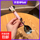 Genuine silicone spoon Mickey Minnie Donald Duck cute cartoon children 304 stainless steel tableware Minnie stainless steel (shaped spoon)