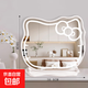 New KT cat makeup mirror led with light desktop desktop smart charging bedroom dressing mirror Hello Kitty Internet celebrity mirror Kitty cat Christmas gift for girlfriend KT cat with light white