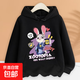 Special parent-child outfits for a family of four and three, fashionable mother-daughter outfits, crazy Zootopia Judy Nick sweatshirt, spring and autumn hoodie, Black Mom/Zootopia 175 (L)