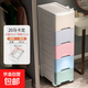 JD Logistics Slit storage cabinet household drawer-type multi-layer storage dormitory bedroom narrow slot storage cabinet Macaron 5 layers 30 sides wide