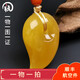 Hupai, one object, one picture, one certificate, beeswax pendant necklace, natural amber magatama necklace, clavicle chain, unbaked color, pendant, 6.33g, 32*21*16mm