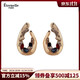 Eternelle French eternal Austrian crystal earrings French retro fashionable personality earrings for women with floral old money style
